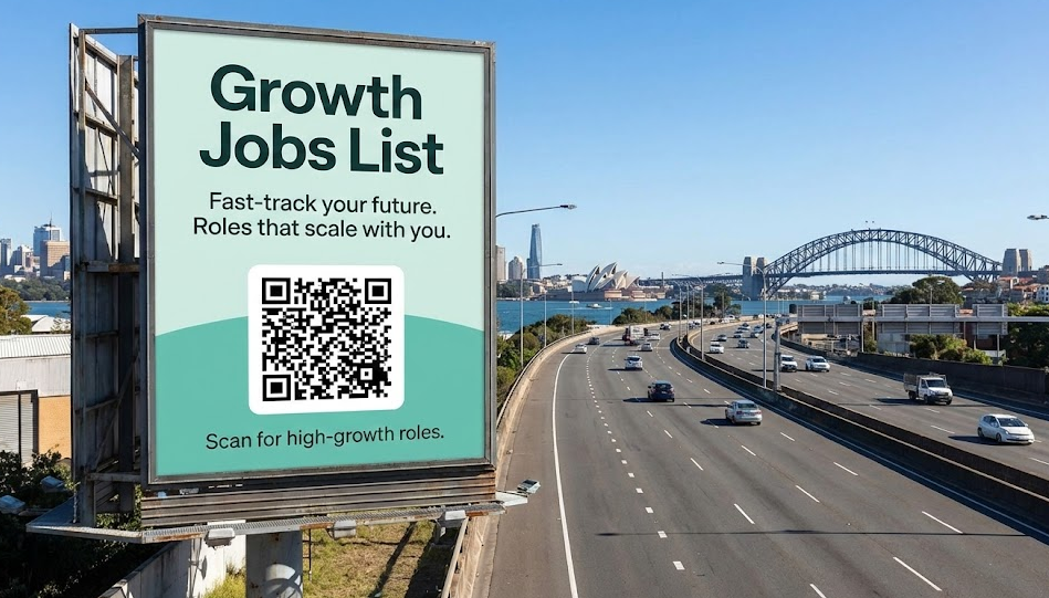 Billboard Ad - Fast-track your future for Growth Jobs List
